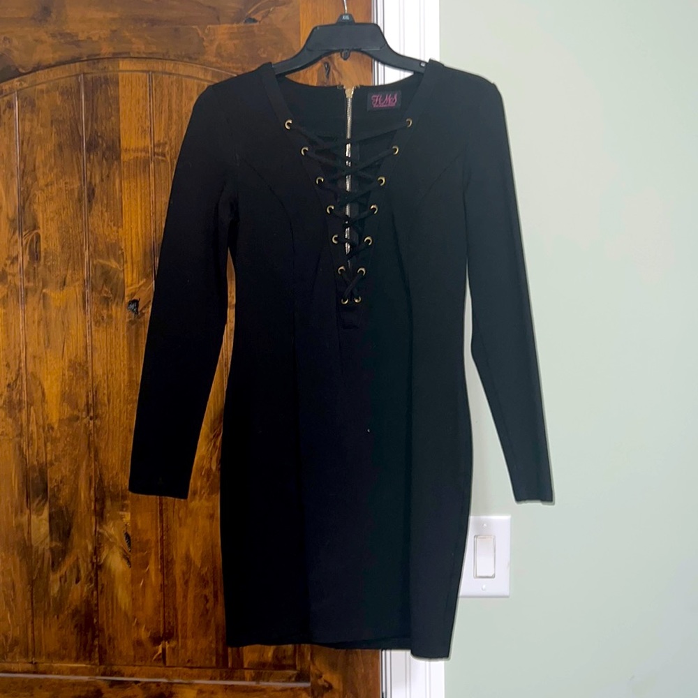Black mini dress , worn twice